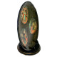 Plate on a stand with an apple